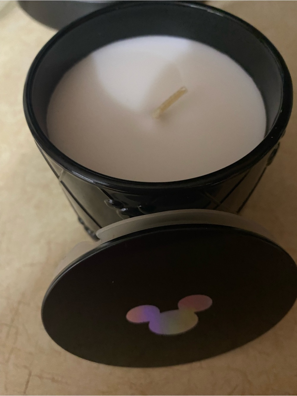 Mickey Mouse Candle Black with Mickey Accent